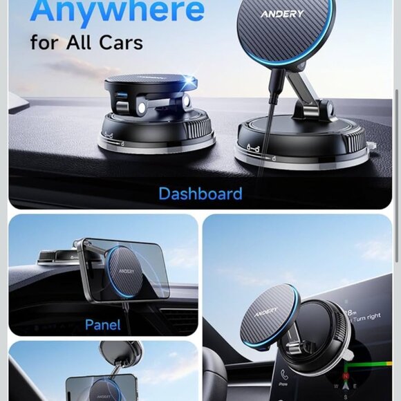 Only for iPhone Magsafe Car Mount Charger [15W Wireless Faster Charging, 78+LBS - Picture 4 of 8